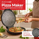 MisterChef Countertop Pizza Maker 1450W Mini Pizza Oven Pizza Maker Oven - Black - Like New