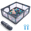 Baby Playpen 72” x 59”, CONMIXC Extra Large Playpen for Babies -Dark Gray - Like New