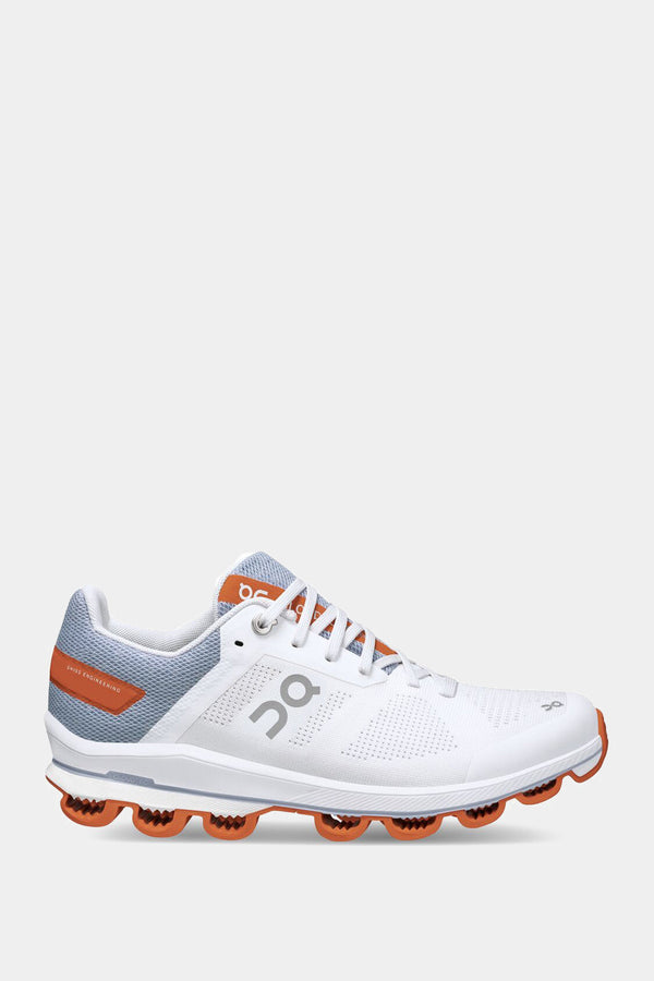 ON CLOUDSURFER 6 NEUTRAL RUNNING SHOE - SIZE: WOMEN 10 - WHITE/FLAME - Like New