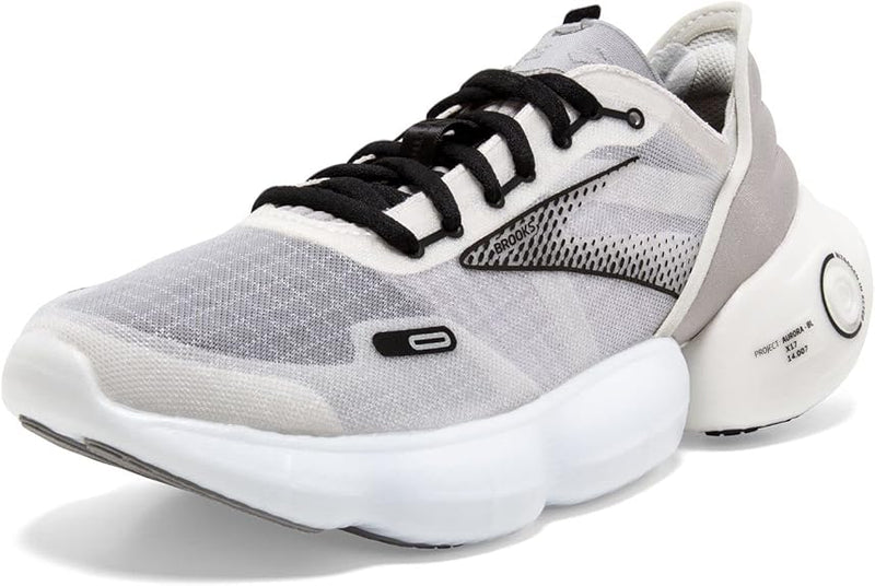 BROOKS MEN’S AURORA NEUTRAL RUNNING SHOE - WHITE/ALLOY/BLACK - SIZE 9 - Like New