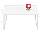Casaottima 54 Inch Computer Desk for Home Office, Study Writing Table White - Brand New