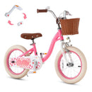 RoyalBaby Girls Bike Belle EZ Kids Bike, Balance and Pedal Bicycle - Pink - Like New