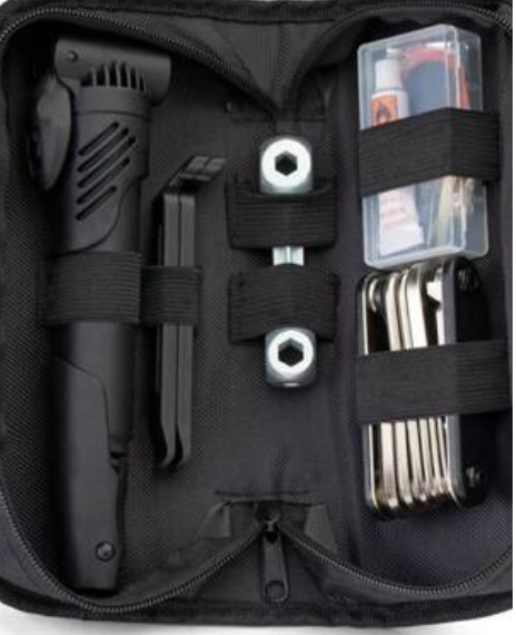 SCHWINN DELUXE BIKE REPLAIR KIT 12 PIECES PLUS CARRING BAG - BLACK - Like New