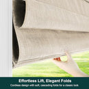 Chicology Cordless Roman Window Shade Belgian Flax 23"W x 64"H - Brand New