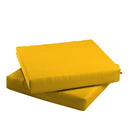 CALIFORNIA UMBRELLA OUTDOOR REPLACEMENT PATIO CHAIR PAD SET OF 2 18X18 - LEMON - Like New