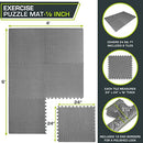 ProsourceFit Exercise Puzzle Mat, EVA Interlocking Foam Mat, B00K2TWXD6 - Grey - Brand New