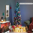 Goplus 6ft Fiber Optic Pencil Christmas Tree Pre-Lit Colorful Lights B0CB837HLQ - Like New