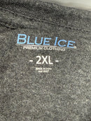 BLUE ICE MEN'S SHORT SLEEVE CREW NECK CLASSIC T-SHIRT - SIZE: MEN 2XL - CHARCOAL - Like New