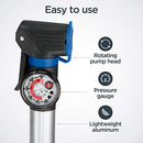 SCHWINN AIR SPORT PLUS BIKE FRAME HAND PUMP, ROTATING PUMP HEAD, PRESSURE GAUGE - Like New