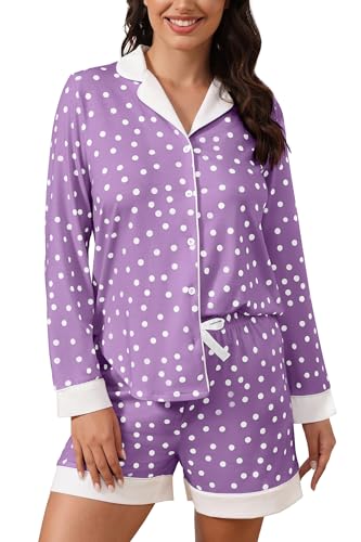 Button Down Pajamas Sets Women Two-Piece Satin Silk Pjs Sets Loungewear - Brand New