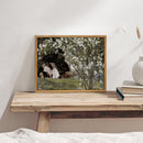 KBKBART Framed Vintage Canvas Wall Art, Retro French Country Garden - Like New