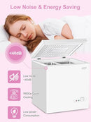 KRIB CHEST FREEZER 5.0 CU.FT ADJUSTABLE THERMOSTAT VERTICAL CHEST - WHITE - Like New