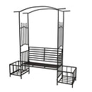 Better Garden Steel Garden Arch with Seat and Plant Basket B08MTZ1VND - New - Brand New