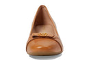 W30221 Cole Haan Women Malta Wedge Pecan Leather Natural Stack Size 8.5 - Like New