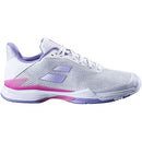 BABOLAT JET TERE ALL COURT WOMEN'S TENNIS SHOES WHITE/LAVANDER SIZE 6 - Like New