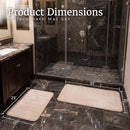Lavish Home Set of 2 Microfiber Memory Foam Bath Mats - Plush Bathroom Rugs - Brand New