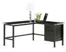 Realspace Lake Point 56”W L-Shaped Desk with 56”W Return 517896 Black New