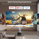 ELEPHAS SMART 4K PROJECTOR WITH WIFI AND BLUETOOTH FOR INDOOR OUTDOOR Black - Like New