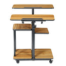 Rolling Height Adjustable Stand Computer Desk Laptop Table Presentation Cart - Brand New