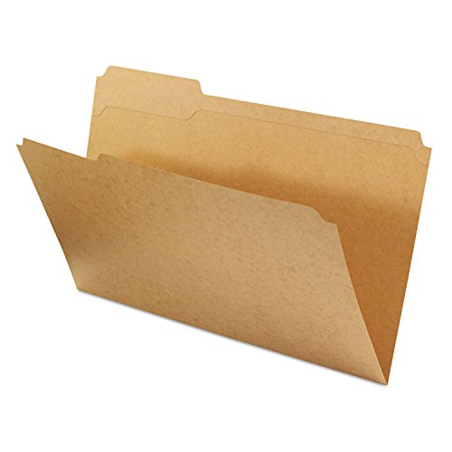 UNIVERSAL UNV16143EE REINFORCED 1/3-CUT TOP TAB KRAFT FILE FOLDERS BROWN - Brand New