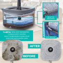 TRUE & TIDY CLEAN SPIN MOP & BUCKET SYSTEM TRUE - 11.8 x 11.8 x 7.28 IN - GRAY - Like New