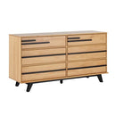 WALKER EDISON MALHIA CONTEMPORARY MINIMALIST SOLID WOOD DRESSER - NATURAL PINE - Like New