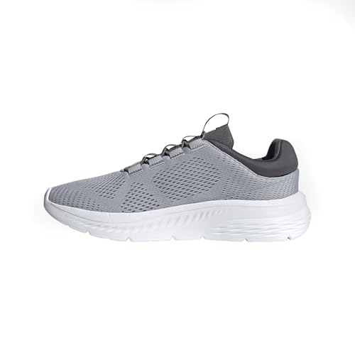 ADIDAS MEN'S CLOUDFOAM COMFY ELASTIC LACE SNEAKER SILVER/WHITE/GRAY SIZE: 11.5 - Like New