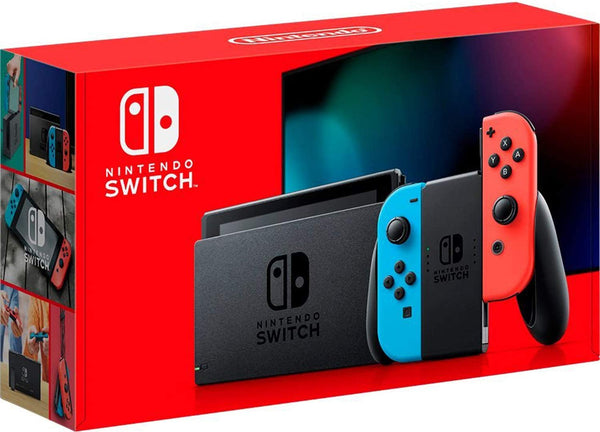 Nintendo Switch Version 2 with Neon Blue and Neon Red Joy‑Con - - Scratch & Dent