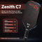 A11N SPORTS ZENITH PICKLEBALL PADDLE 16MM T-700 CARBON FIBER ELONGATED C7 RED - Like New