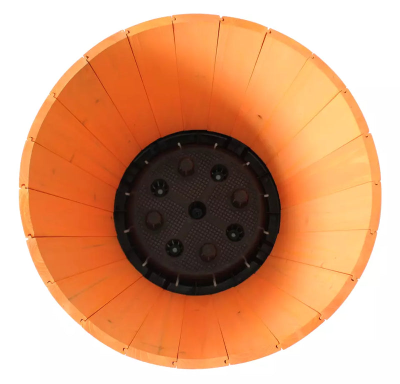 VEGTRUG MEDIUM BARREL GARDEN PLANTER - PEACH - Like New