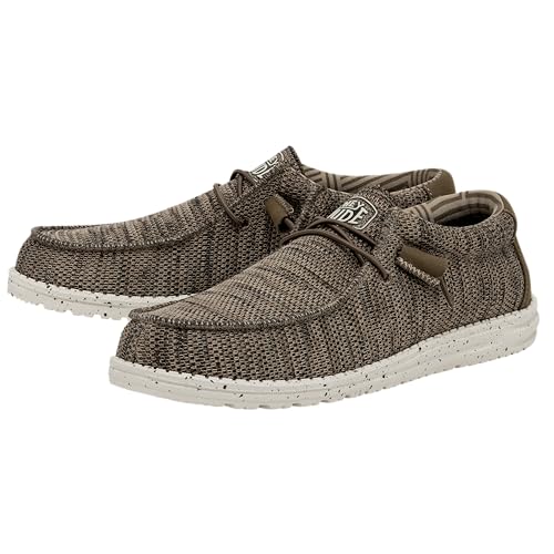 HEY DUDE MEN'S WALLY SOX - SIZE: MEN 8 - BROWN - Like New