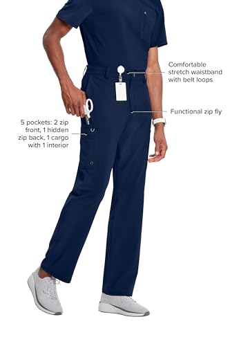 Infinity Cherokee Men's Scrub Pants Modern Fit Drawstring CK200A Size L Navy - Brand New