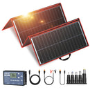 DOKIO 300W PORTABLE FOLDING SOLAR PANEL KIT - BLACK AND RED - Like New