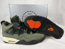 NIKE AIR JORDAN 4 RETRO OG SP UNDEFEATED SIZE: 12 - DEEP GREEN/CLEMENTINE/BLACK - Like New