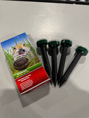 KITTMIP SOLAR MOLE REPELLENT ULTRASONIC MOLE REPELLENT, (4PACK) - BLACK/GREEN - Like New