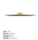 Avedis Zildjian Company 18" Planet Z China Cymbal B08116XW22 - Silver - Brand New