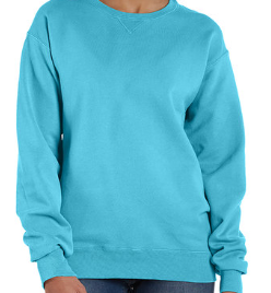 Hanes Comfortwash Garment Dyed Fleece Sweatshirt GDH400 Fresh Water 2XL Like New