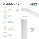 Sunco 1 Pack LED Shop Lights 4ft Wraparound Fixtures 40W=300W Linkable White - Brand New