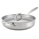 BREVILLE CLAD STAINLESS STEEL PAN FRYING PAN WITH LID 5 QUART - SILVER - Like New