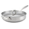 BREVILLE CLAD STAINLESS STEEL PAN FRYING PAN WITH LID 5 QUART - SILVER - Like New