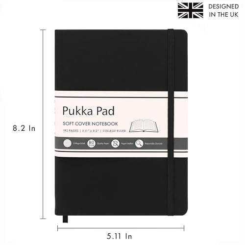 Pukka Pad Soft Cover A5 Notebook – Vegan Leather Journal with 192 Pages - Brand New