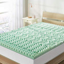 Mellow 5-Zone Memory Foam Mattress Topper Dorm Essentials Twin XL - GREEN - Brand New