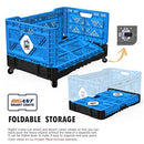 Bigant Heavy Duty Collapsible & Stackable Plastic Milk Crate Snap Lock Foldable - Brand New