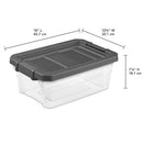 B0B1S57SJR Sterilite Modular Stacker Box with Latching Lid, 16 Quart, 6-Pack - Brand New