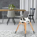 Dream On Me 252-LG Nibble Wooden Compact High Chair - Light Grey - Like New