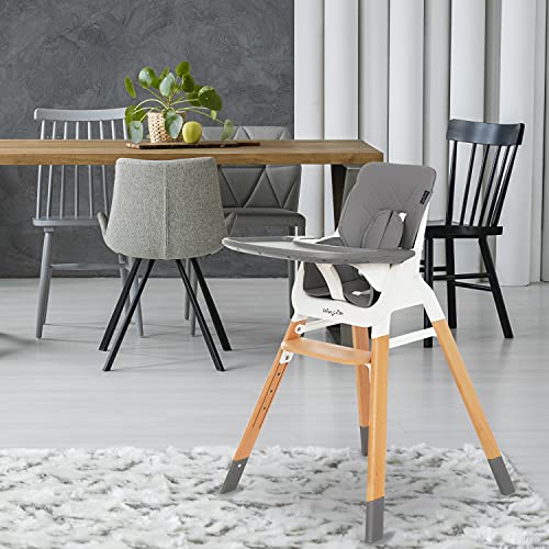 Dream On Me 252-LG Nibble Wooden Compact High Chair - Light - Scratch & Dent