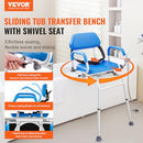 VEVOR Bath Shower Chair with Swivel Seat & Padded Seat, - Scratch & Dent