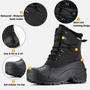 FREE SOLDIER Mens Snow Boots Warm Fleece Lining Winter Ski Shoes Waterproof - Brand New