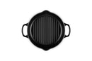 LE CREUSET ENAMELED CAST IRON SIGNATURE DEEP ROUND GRILL 9.75" LICORICE - Brand New