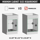 HOMLUX WOOD PULL OUT WASTE CONTAINER WITH SOFT CLOSE - WOOD - Brand New